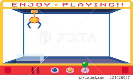 Illustration background material of an empty crane game with no contents (transparent without glass) 121626937