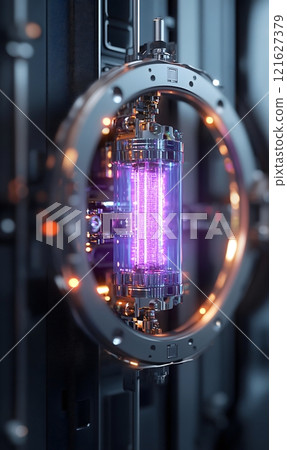 Cryostat housing in a quantum computing lab 121627379