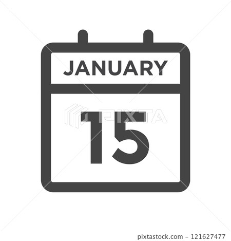 January 15 Calendar Day or Calender Date for Deadlines or Appointment 121627477