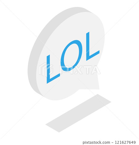 3D Isometric Flat Vector Set of Dialogue Speech Bubbles, Chatting or Message Boxes. Item 9 121627649