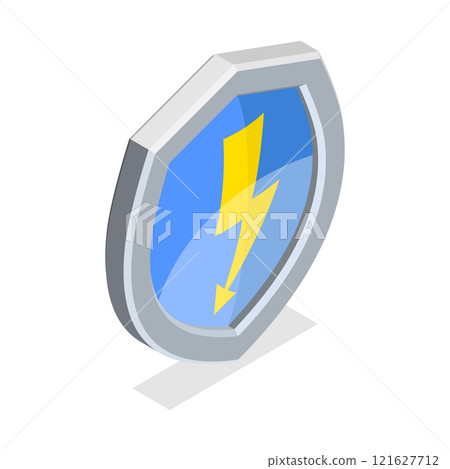 3D Isometric Flat Vector Set of Protection Proof, Signs of Resistance to External Infulence. Item 2 3D Isometric Flat Vector Set of Protection Proof, Signs of Resistance to External Infulence. Item 2 121627712