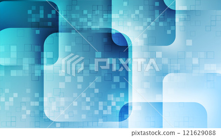 Blue white glossy squares and mosaic abstract technology design Blue white glossy squares and mosaic abstract technology design 121629088