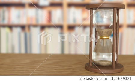 The Sand clock on white Background for Business concept 3d rendering. The Sand clock on white Background for Business concept 3d rendering. 121629381