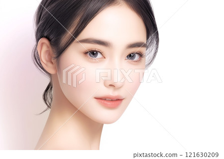 美麗肌膚的美女“AI生成圖像” 121630209