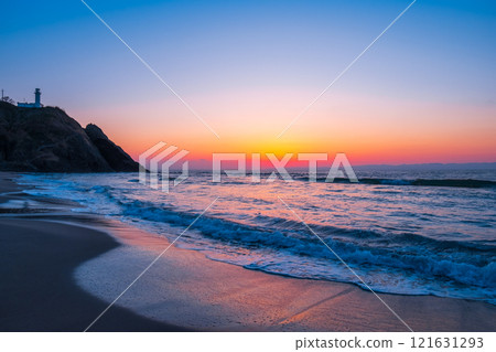 Sunset at Kakuta Beach 121631293