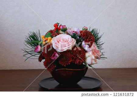 New Year's Flower Arrangement New Year's Flower Arrangement 121631872