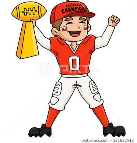 American Football Winning Super Bowl Clipart 121632512