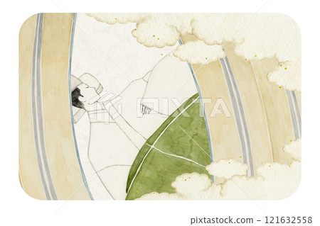 源氏物語紫式部 36 章柏木水彩插圖 121632558