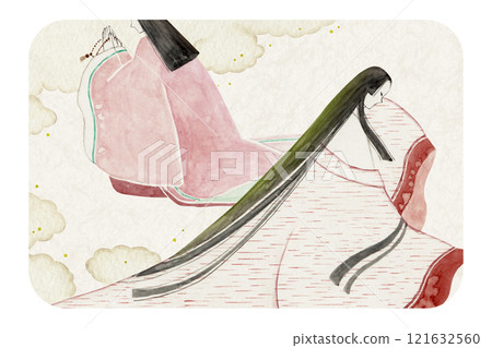 紫式部源氏物語 38 章鈴蟲水彩插圖 紫式部源氏物語 38 章鈴蟲水彩插圖 121632560