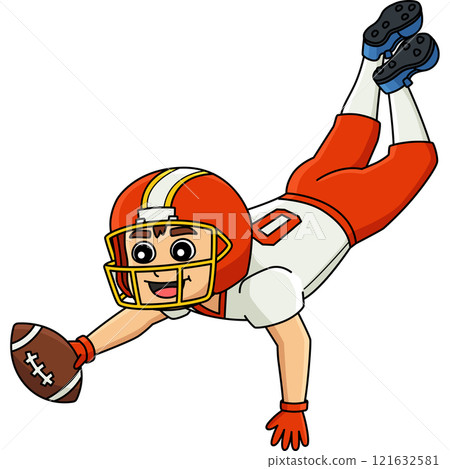 American Football Touchdown Cartoon Clipart American Football Touchdown Cartoon Clipart 121632581