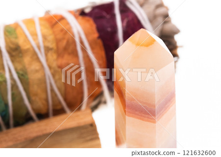 Smudge rainbow stick and focal point on Crystal point  121632600