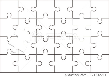White jigsaw puzzle 121632711