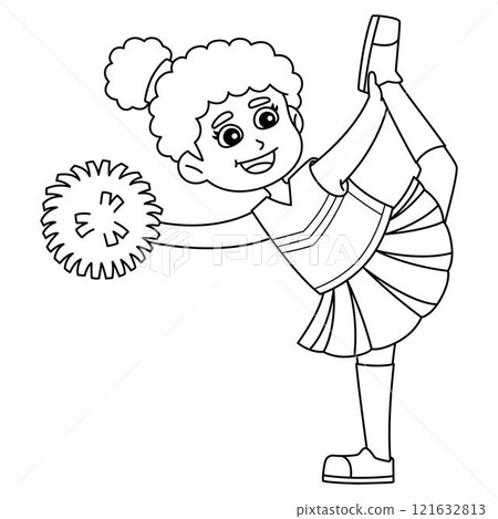 Female Cheerleader Scale Position Isolated Female Cheerleader Scale Position Isolated 121632813