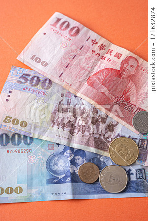 Taiwanese currency, banknotes, cash 121632874