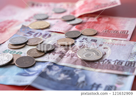 Taiwanese currency, banknotes, cash 121632909