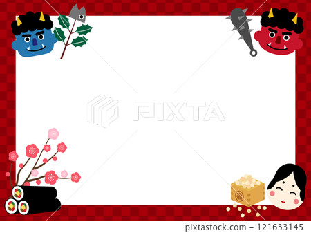 Oni、Otafuku、Ehomaki 和 Fukumame Setsubun 背景 1 121633145