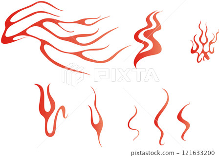Fire pattern decorative design set Fire pattern decorative design set 121633200