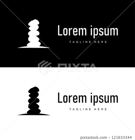 Stone Vector Logo, Stone Design Balance Milestone Vector Templet Symbol Illustration Stone Vector Logo, Stone Design Balance Milestone Vector Templet Symbol Illustration 121633344