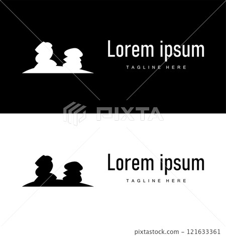 Stone Vector Logo, Stone Design Balance Milestone Vector Templet Symbol Illustration Stone Vector Logo, Stone Design Balance Milestone Vector Templet Symbol Illustration 121633361