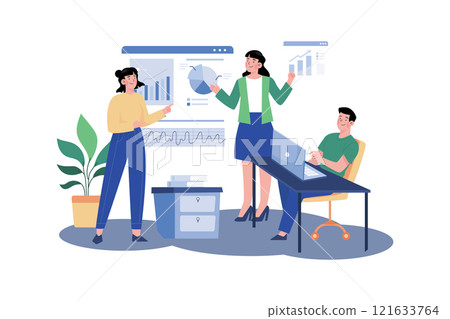 Team Discussing About Business Grow Team Discussing About Business Grow 121633764