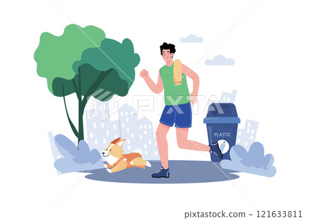 Dogs And Owners In The Park 121633811