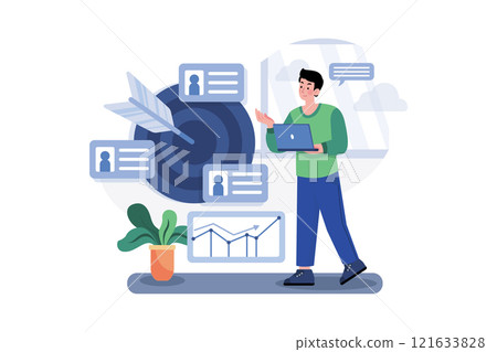 Target Audience Illustration concept on white background Target Audience Illustration concept on white background 121633828