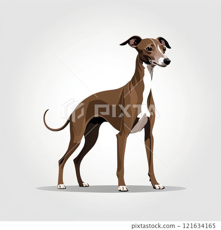 義大利灰狗的簡單例證 121634165