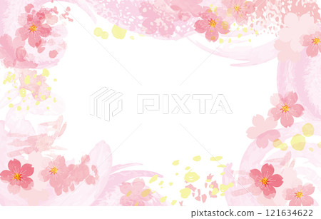 Beautiful cherry blossom background illustration 121634622