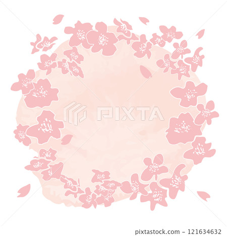 Beautiful cherry blossom background illustration 121634632