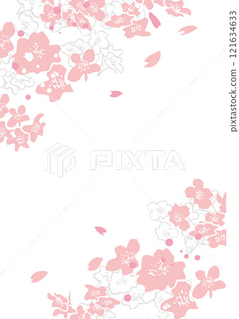 Beautiful cherry blossom background illustration 121634633