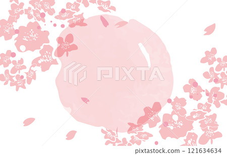 Beautiful cherry blossom background illustration Beautiful cherry blossom background illustration 121634634