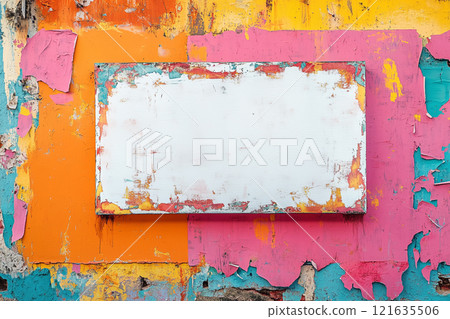 Pastel painted walls 121635506