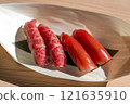 Ise Shrine, Okage Yokocho, Eating out, Tuna, Matsusaka Beef Nigiri 121635910