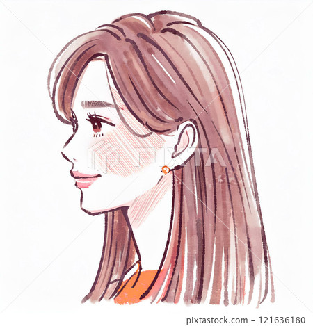 婦女和女孩插畫素材 121636180
