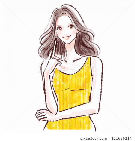 Illustration material of women and girls 121636214