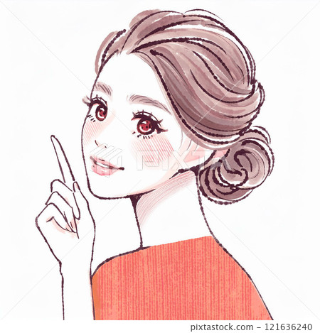 Illustration material of women and girls 121636240