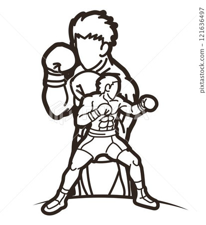 Group of Boxer Boxing Sport Mix Kickboxing Action Cartoon Graphic Vector Group of Boxer Boxing Sport Mix Kickboxing Action Cartoon Graphic Vector 121636497