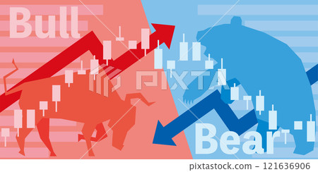 Bull-bear market illustration 121636906