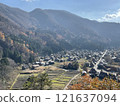 Japan's historical buildings and mountains 121637094