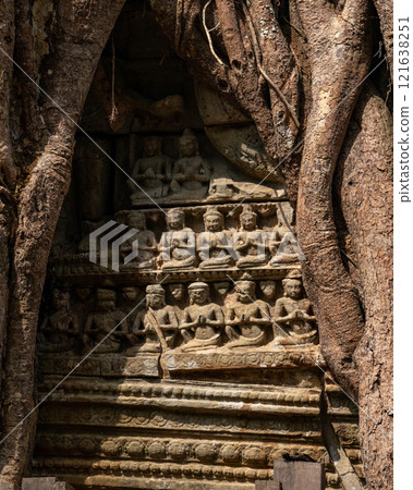 Ta Som, the ruins of Angkor, eroded by jungle Ta Som, the ruins of Angkor, eroded by jungle 121638251