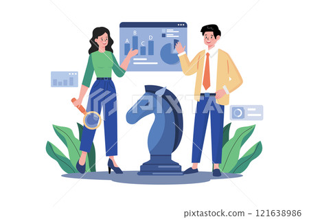 Team Thinking About Business Strategy Team Thinking About Business Strategy 121638986