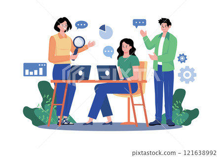 Team Discussion With Business Head Team Discussion With Business Head 121638992