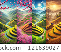 一年四季美麗的穆坎柴梯田 121639027