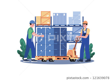 Factory Worker Driving The Vehicle 121639078