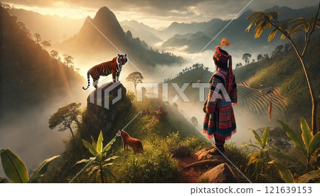 越南北部的苗族和老虎 121639153