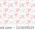 Cute Scandinavian-style heart pattern_transparent_pale 121639525