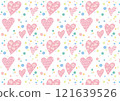 Cute Scandinavian-style heart pattern_transparent_light 121639526