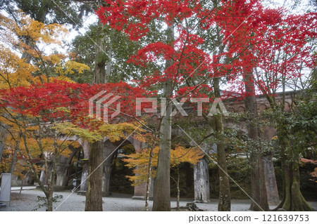 Suirokaku and bright red maples 3 121639753
