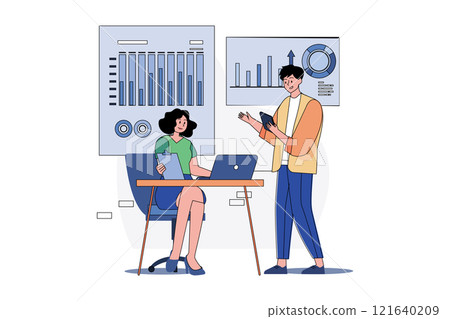 Business Team Managing Task Schedule 121640209