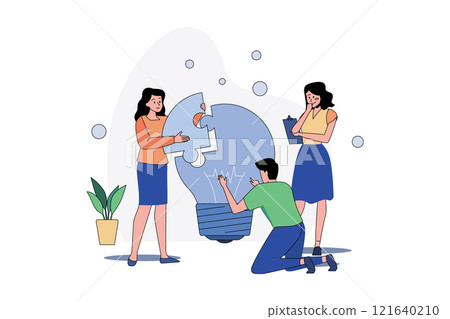 Product Team Generating Creative Idea 121640210
